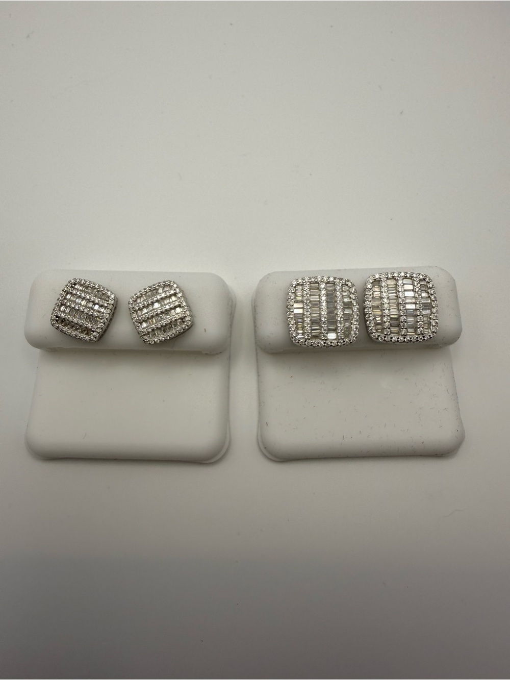 Sterling Silver & Moissanite Cluster Stud Earrings